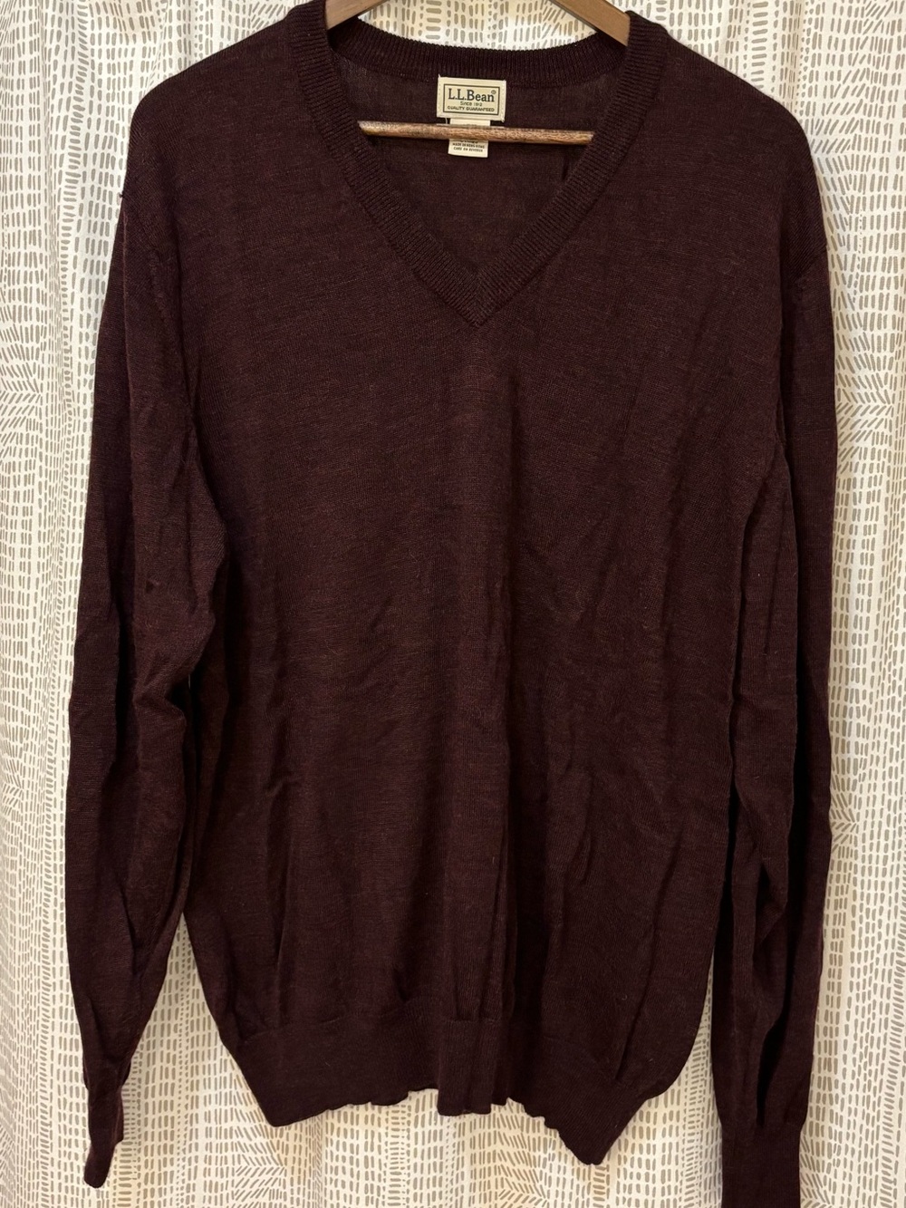 L.L. Bean v-neck sweater